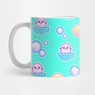 Bubble sea lion pattern Mug